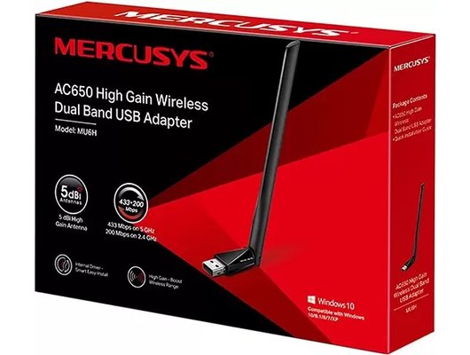 WiFi адаптер Mercusys MU6H